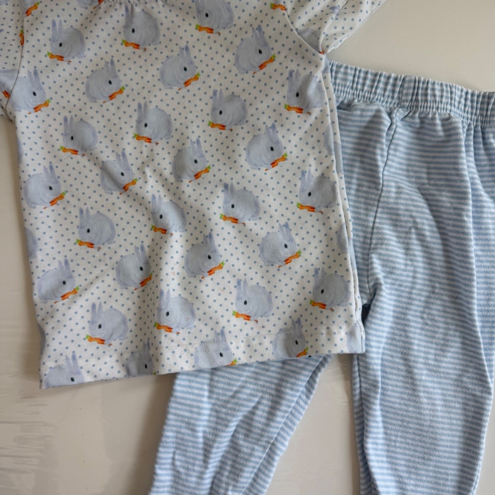 Cecil and Lou Rabbit Print Pajamas Size 12 and 18 Months